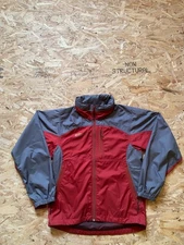 Red and Grey Chlorophylle Long sleeves jacket ,hooded Windbreaker XS -Reg. fit