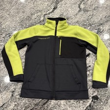 Obermeyer Boy's Rev Fleece Jacket in Green/Black Size Medium L81313 1009