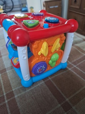 VTech Beschäftigte Lernende Aktivitätswürfel Musikalisches Alphabet Zahlen Lernwürfel.