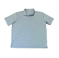 Peter Millar mens 2XL XXL blue stripe featherweight golf performance polo shirt