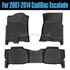 2 Row Floor Mats Liners Set Fit For 2007-2014 Cadillac Escalade TPE All Weather