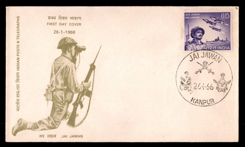 Mayfairstamps India FDC 1966 Soldier Planes and Ship First Day Cover cca_05197