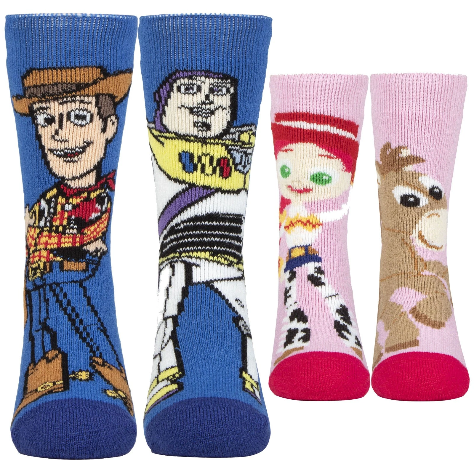 Heat Holders - 2 Pair Kids Toy Story Thermal Socks Woody Disney Boys Gift
