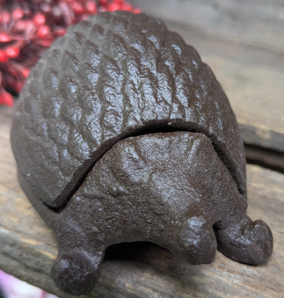 ❤️Igel SchlüSselversteck SchlüSselbox Gusseisen Braun Antiklook Landhaus ❤️-image