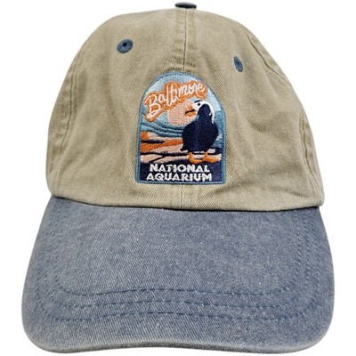 Aca Baseball Cap One Size Herren Blau Beige Vintage Baltimore National Aquarium