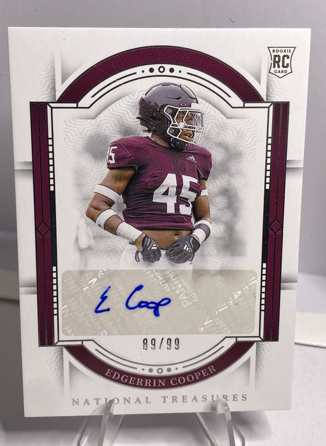 Edgerrin Cooper Panini National Treasures Collegiate Rookie Signatures #RSECR Base