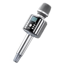 Professional Wireless Karaoke Microphone with Soundcard and Speaker,3 in 1 Bl...