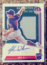 2022 Panini USA Baseball Stars & Stripes /250 Jack Washburn #SIL-JW Auto