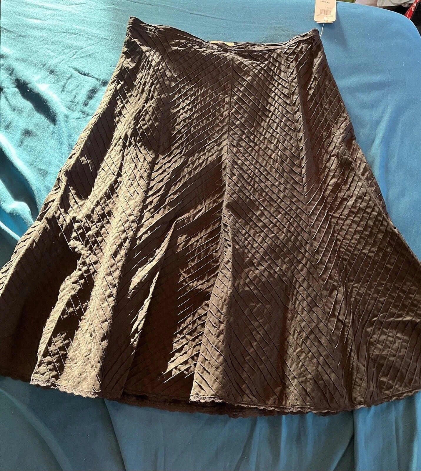 Notations Womens Size Large Black Bell Shaped Skirt 100% Cotton