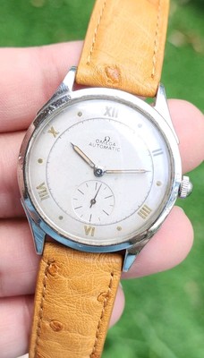 Vintage Omega Automatic Bumper Ref 2374 Cal 30.10 RA 35mm Men's Roman Dial Watch