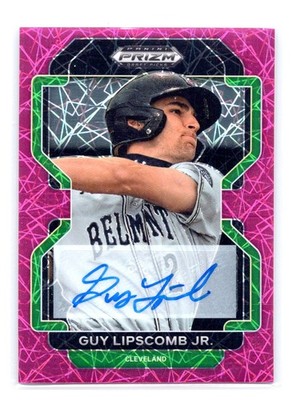 2022 Prizm Draft Picks #PDP151 Guy Lipscomb Jr. Autographs Neon Pink Velocity -