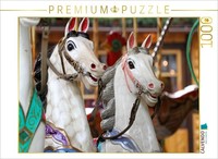 Calvendo Puzzle Carousel Horses | 1000 Pieces, Finished Size 25.2 × 18.9 In (64