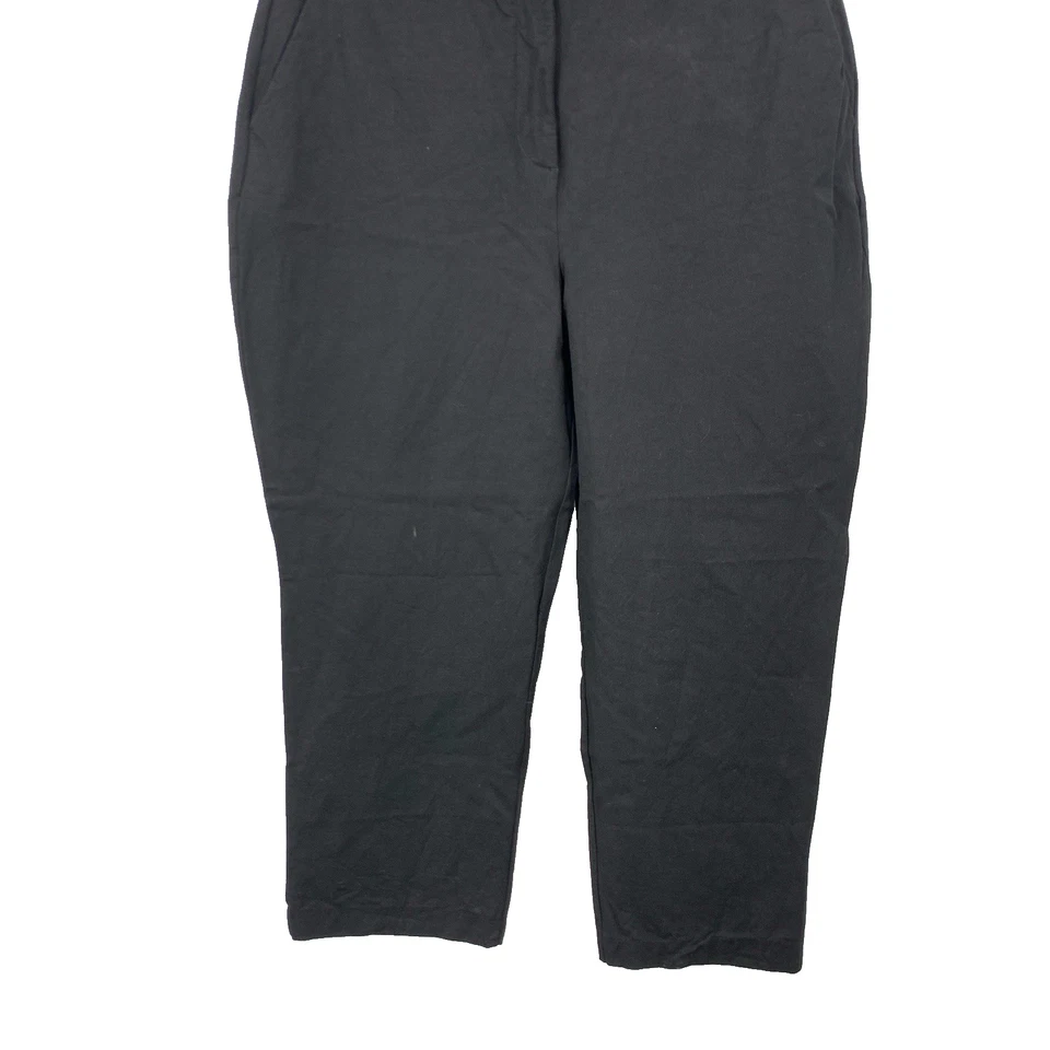 Boden Women Size 16 18 LONG Pants Black Straight Leg Trousers Bi Stretch Ankle - Image 3 of 4