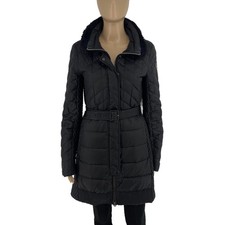 Trussardi Donna Nero Piumino Cappotto con Cintura Taglia 42 Eu 38 UK 10 US 8