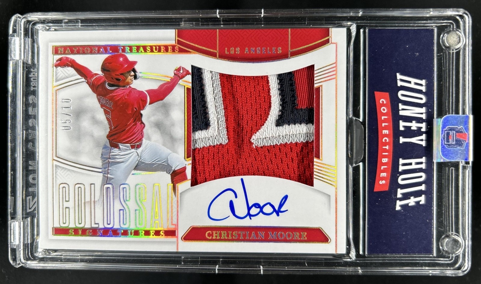 2025 National Treasures Christian Moore Colossal Patch Auto Holo Gold #/10