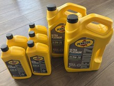 Penzoil Ultra Platinum Full Synthetic 0W-20 Motor Oil, 15 Quarts 25.33 per gallon
