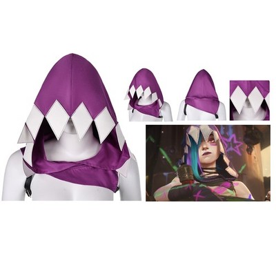 Arcane: League Of Legends Saison 2 Jinx Cosplay Loose Cannon Hat Purple Hood Cap