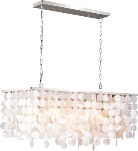 Vaxcel Lighting P0240 Nickel Elsa 5-Light 36"W Linear Chandelier - Picture 1 of 9