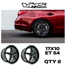 2 Vms Racing V Star Rear Drag Rims Wheels 17x10 5x114 54 Et For Infiniti Q50 Q60 2 Vms Racing V Star Rear Drag Rims Wheels 17x10 5x114 54 Et For Infiniti Q50 Q60