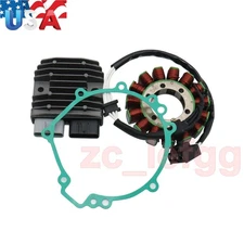 FIT 06-07 ZX-10R MAGNETO COIL STATOR+VOLTAGE REGULATOR RECTIFIER+GASKET NEW