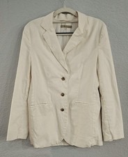 Pip-Squeak Chapeau Vintage Linen Blazer Jacket Womens S Cream Boho NYC