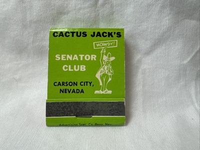 Vintage Cactus Jack's Senator Club Matchbook 