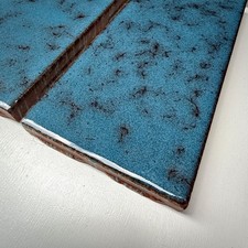 1980s American Olean Blue Ceramic Wall Tile 3x6 NOS Vintage Lot 60+ Made in USA