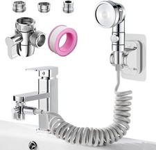 Sink Faucet Sprayer Attachment Set, Kitchen Bathroom Pet Bathing Shower Gray