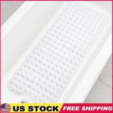 Non-Slip Bathtub Mat W/ Suction Cups Oversized Bathroom Shower Safe Kids Pets US