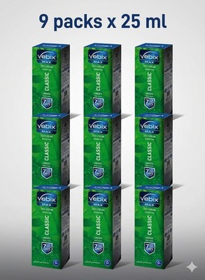 Vebix Deodorant Classic Cream Once a Week Mix No Odor Sweat ( 9Packs X 25ml )