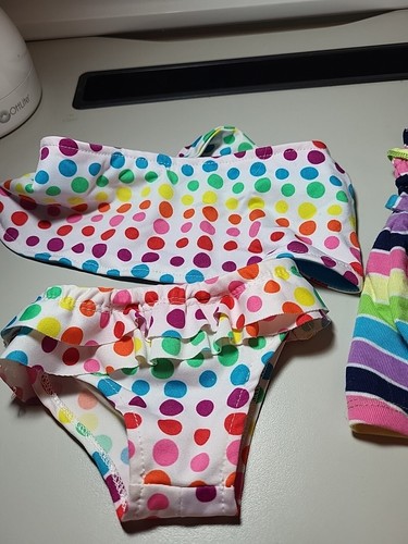 Build A Bear Clothing Bikini Colorful Polka Dot & Striped Sundress Outfits - Picture 2 of 3