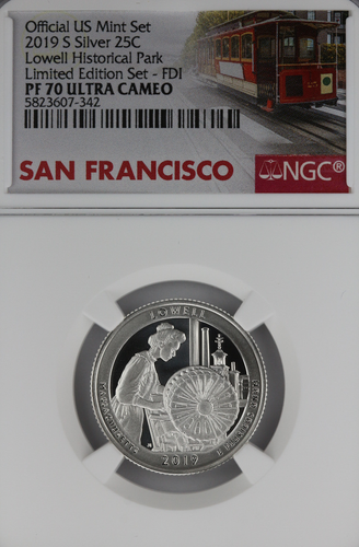 2019 S Silver 25C Lowell Limited Edition Set - NGC PF70 UltraCam FDI