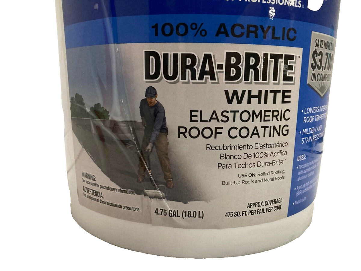 Henry 587 Roof Coating Dura-Brite White 100% Acrylic Elastomeric