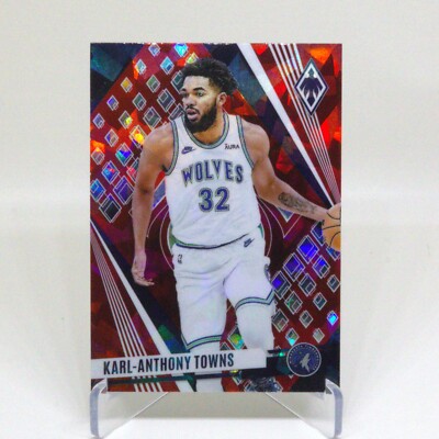 2023-24 Panini Phoenix Karl-Anthony Towns #165 Red Cracked Ice TIMBERWOLVES