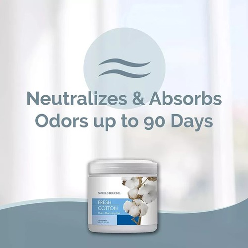 SMELLS BEGONE Air Freshener Odor Absorber Gel - 15 oz, Pack of 2 Fresh Cotton - Bild 2 von 7