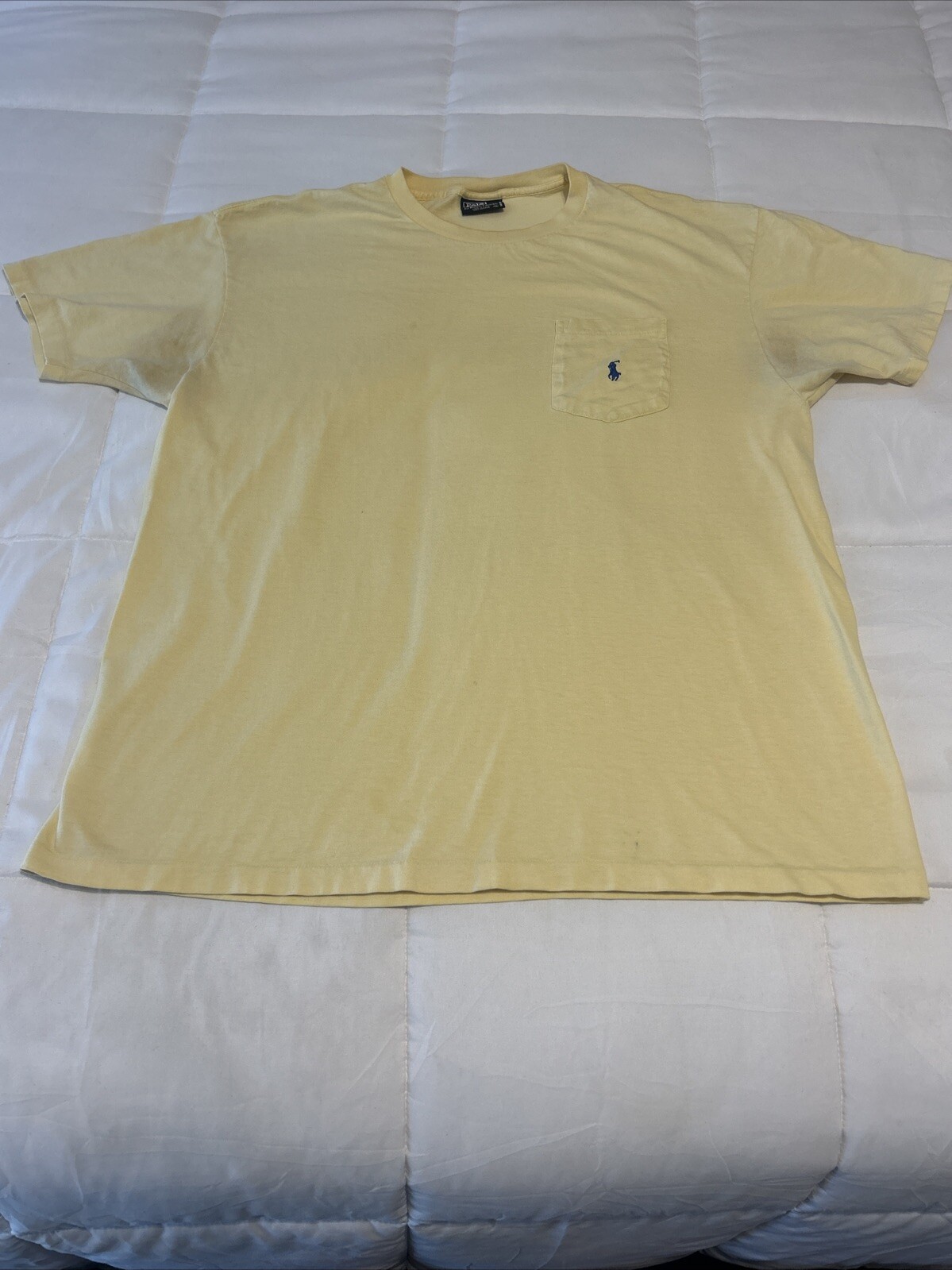 Polo vintage Ralph Lauren taschino t shirt uomo polo media grande pony punto singolo