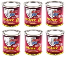 POR-15 (GLOSS BLACK) Rust Preventive Paint Pint #45008 16oz (6 Pack)