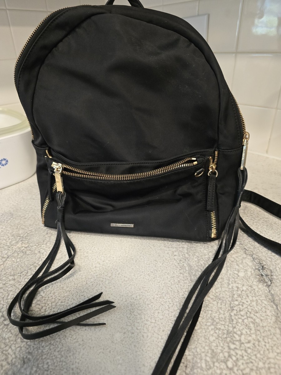 Rebecca Minkoff ナイロン製バックパック Rebecca Minkoff Backpack Black Nylon with gold zippers | eBay