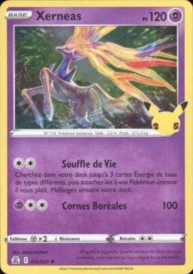 2021 Pokemon FRENCH 25th Anniversary Celebrations 25 Years Xerneas