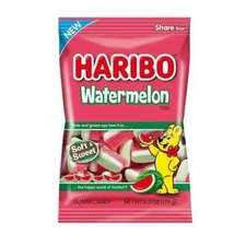 Haribo Watermelon Flavor Gummi Candy Soft & Sweet | Share Size 4.1oz (12 packs)