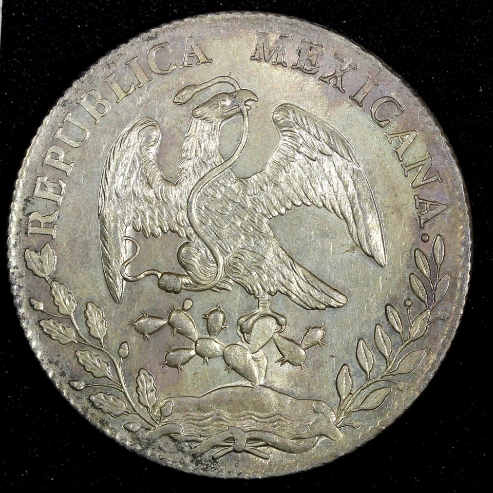 MEXICO Silver 1897 CN AM 8 Reales Culiacan Mint Luster aUNC/UNC KM# 377.3 (279) - Image 3 of 3