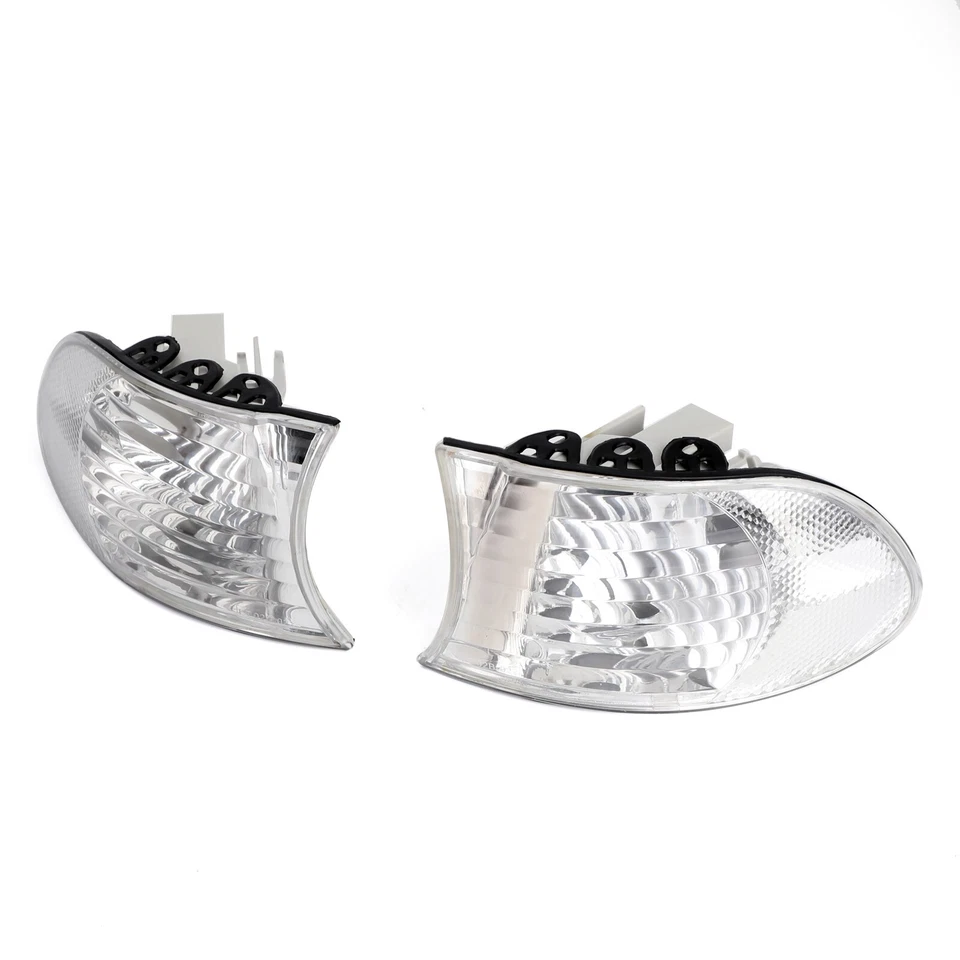 Corner Lights Parking Lamps Pair For BMW 7-Series E38 1999-2001 White - Image 2 of 4