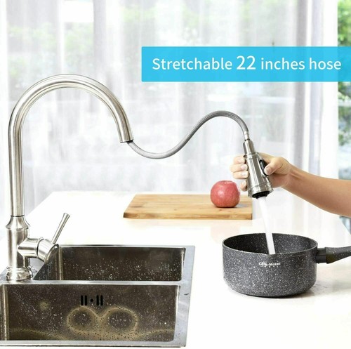 Sensor Touch Kitchen Sink Faucet Pull Down Sprayer Swivel Mixer Tap Single Lever - Picture 105 of 123