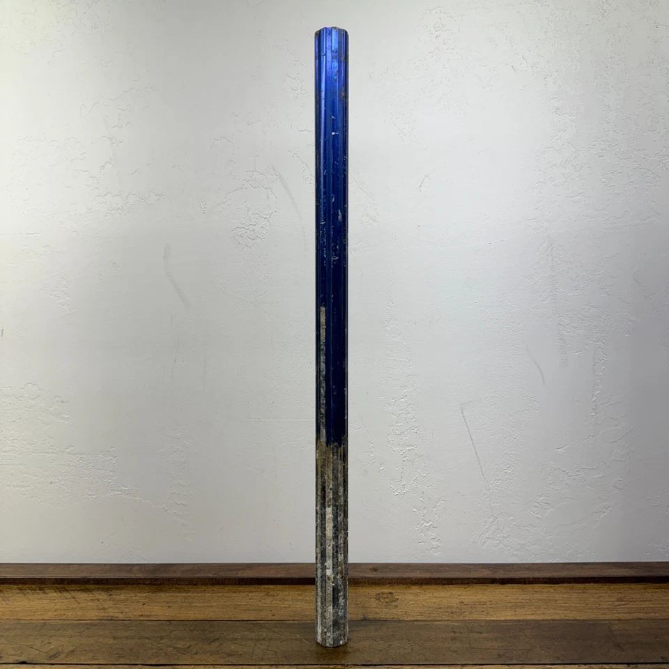 Tija de sillín BMX Old School azul acanalada poste original 16 pulgadas aleación años 80 70 POst Foto 3 de 4