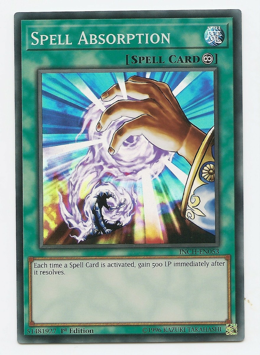 Spell Absorption INCH-EN053 Super Rare Yu-Gi-Oh Card 1st Edition New | eBay UK Spell Absorption INCH-EN053 Super Rare Yu-Gi-Oh Card 1st Edition New | eBay UK