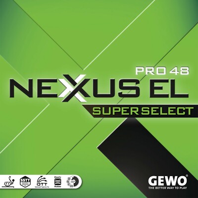 Gewo Nexxus EL Pro 48 SuperSelect table tennis rubber, 2.2 mm (Maximum) thicknes