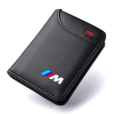 Portefeuille Homme Cuir Carte Rangement Voiture Ventilateur BMW M Power Motorsport Meilleur Cadeau - Photo 1/4