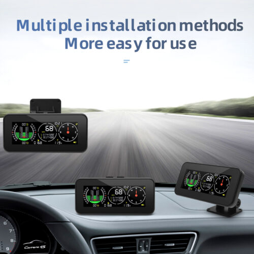 Car Digital GPS Speedometer HUD Gauge 4x4 Inclinometer Compass Slope Meter Level - Picture 7 of 16