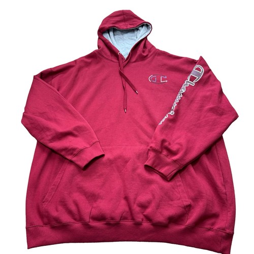 Sudadera con capucha Champion para hombre 4XL Borgoña sudadera con capucha bolsillo canguro - Imagen 3 de 21