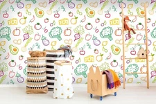 3D Food Pattern Wallpaper Wall Mural Removable Self-adhesive Sticker 444